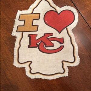 NEW Kansas City Chiefs I Love KC Shirt Size Fabric Patch
